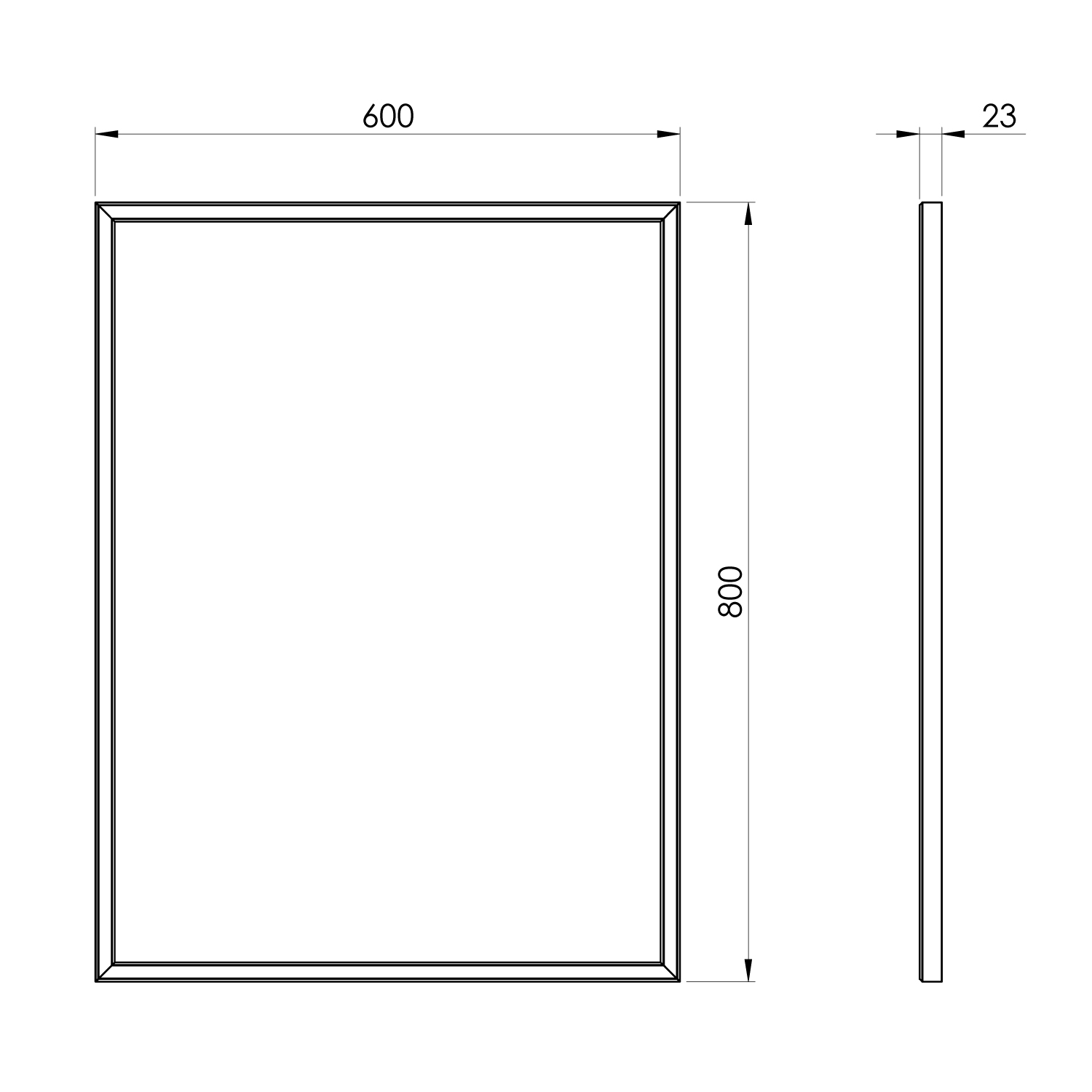 Ogledalo Concepto+ Rea Silver, 60x80 cm