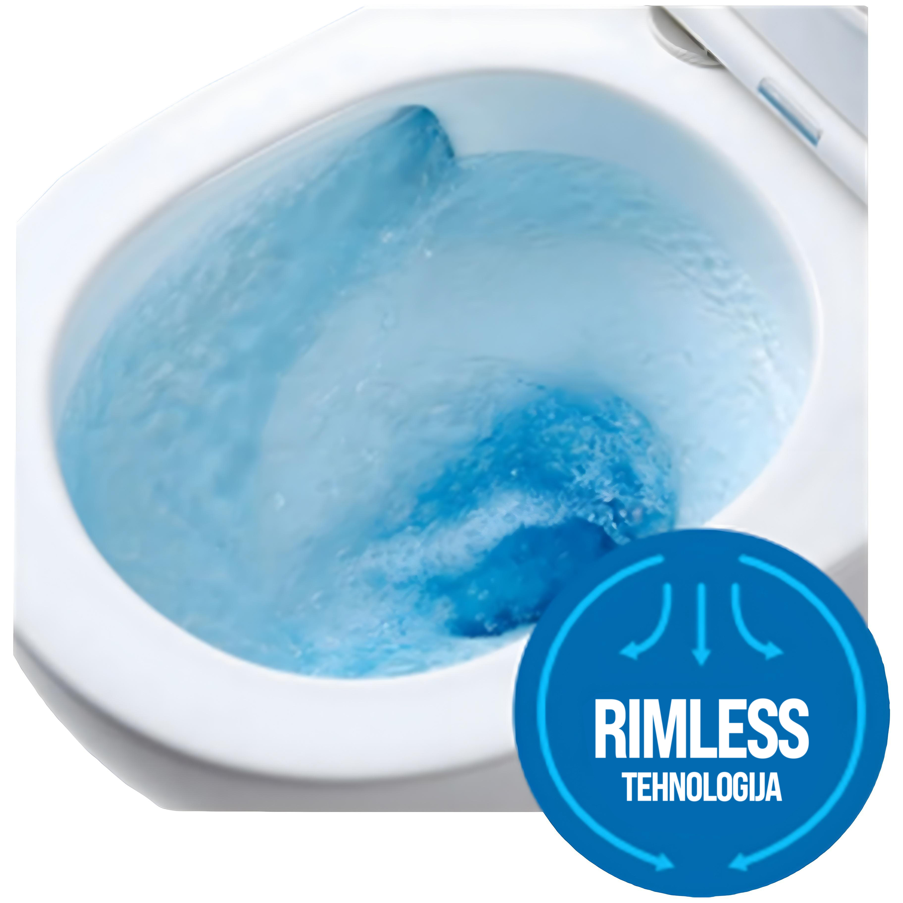 Toaletna školjka viseća Concepto Pyörre, s daskom, 48,5cm