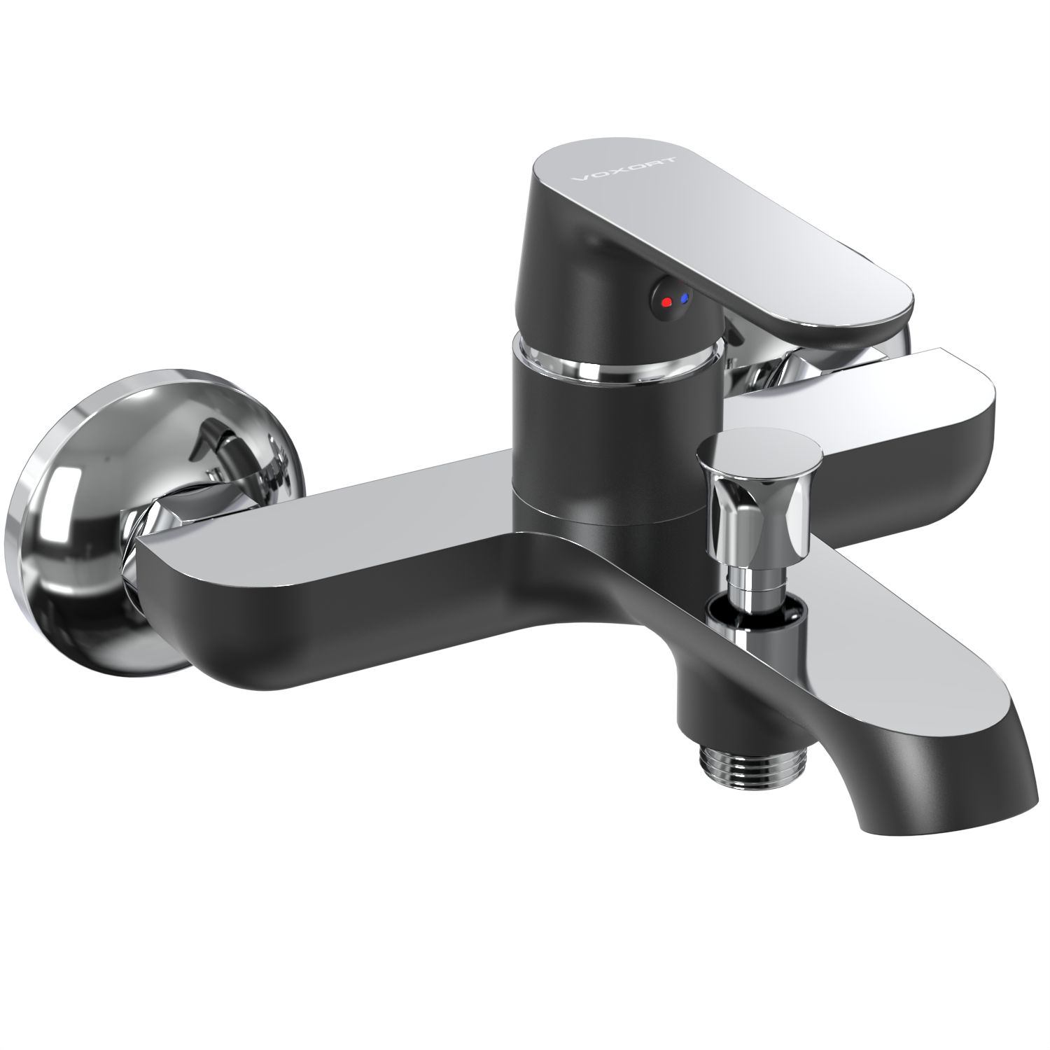 Miješalica za kadu Voxort Iris, krom/crna