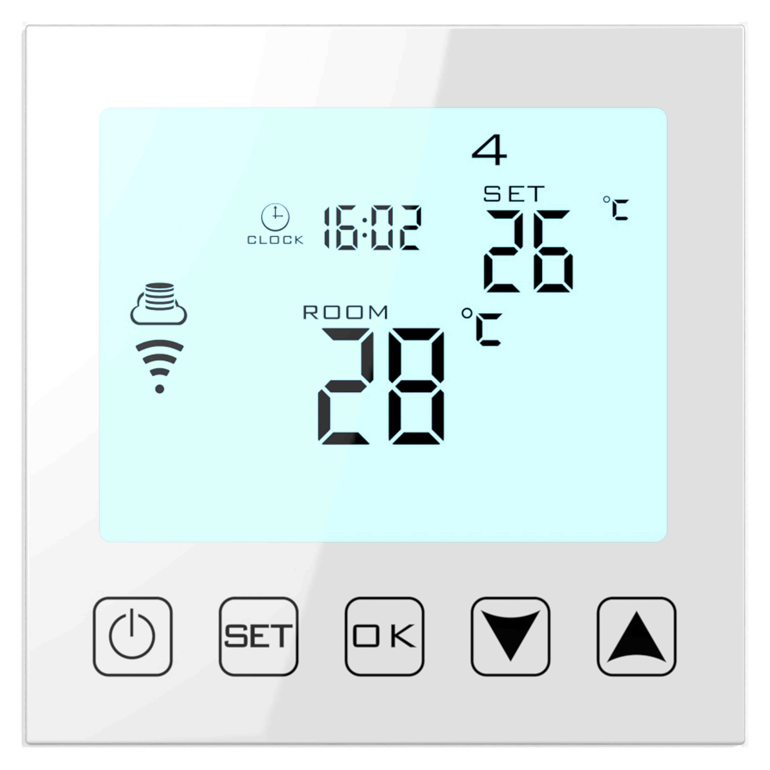 Termostat za električno podno grijanje Terma Home Comfort, Wi-Fi, digitalni, bijeli