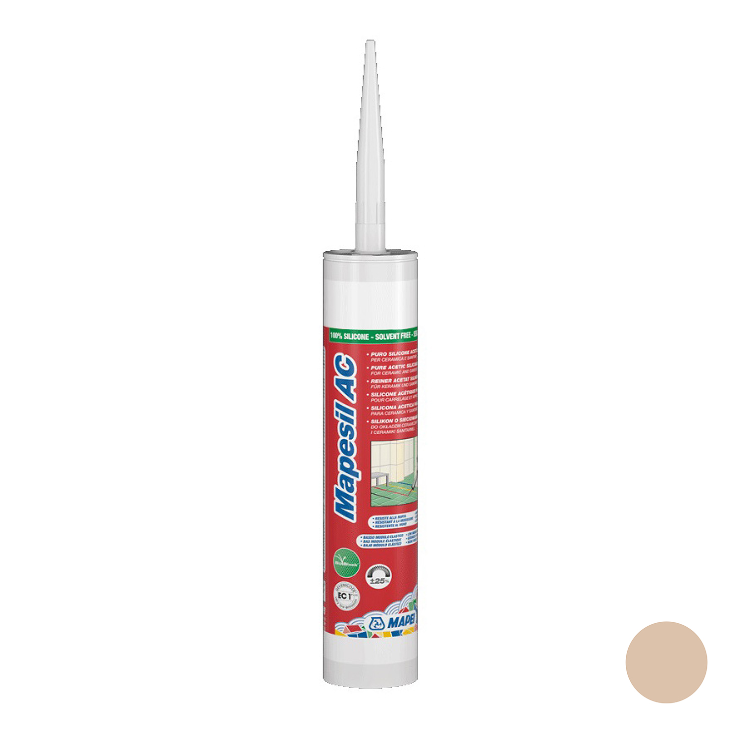 Silikon sanitarni Mapei Mapesil AC N.138 Almond, 310 ml