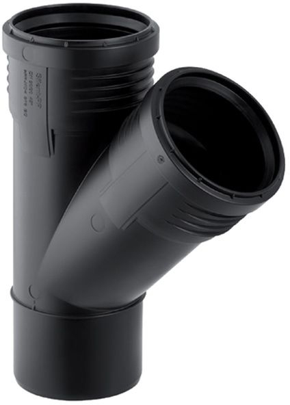 PP račva niskošumna Geberit Silent, 40 mm 45°