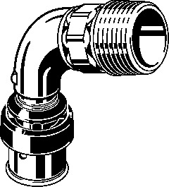 Alupex koljeno prijelaz Viega Smartpress, 20 mm-1/2