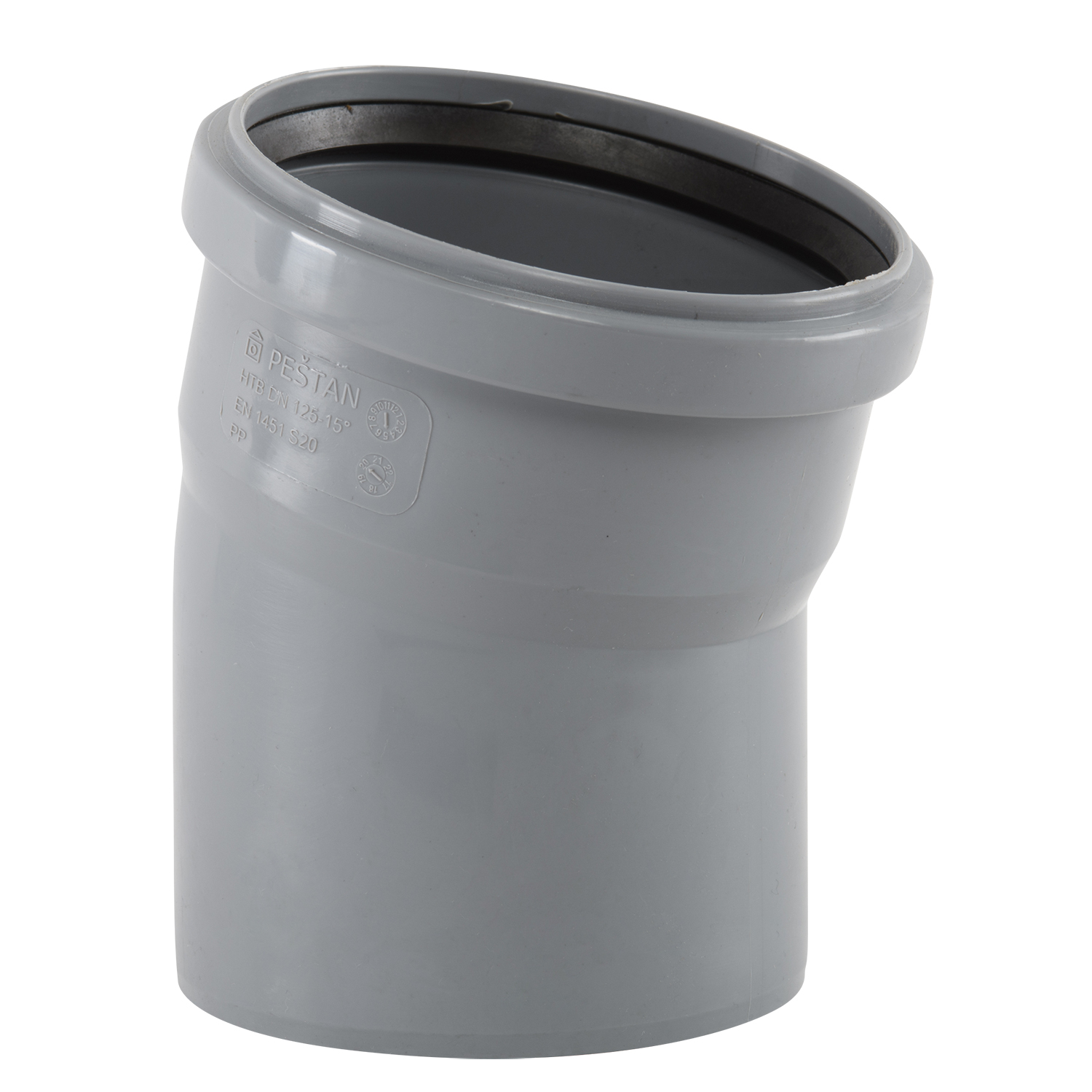 PP koljeno Peštan, 125 mm 15°