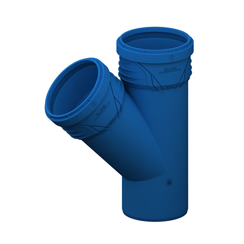 PP račva reducirana niskošumna Peštan S-line, 75/50 mm 45°