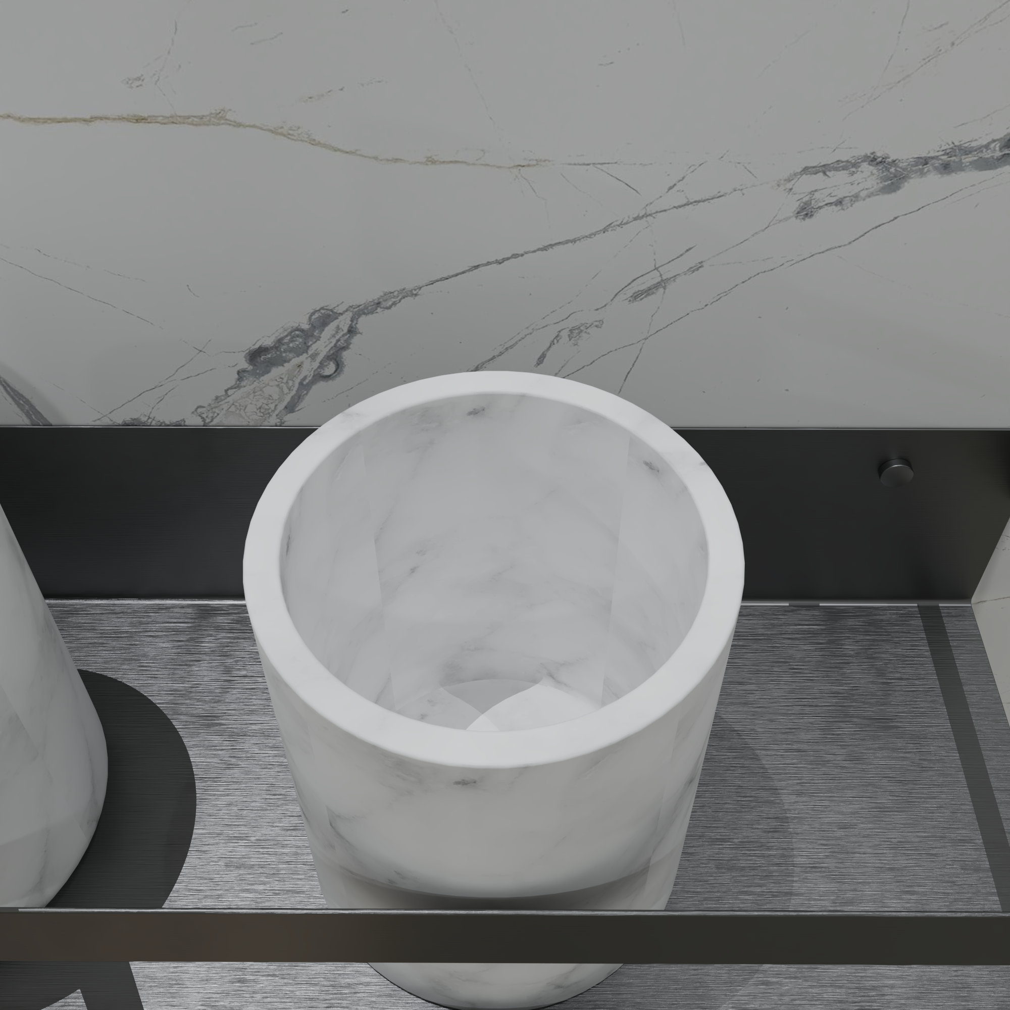 Čaša Tendance Teramo, polyresin, mramor