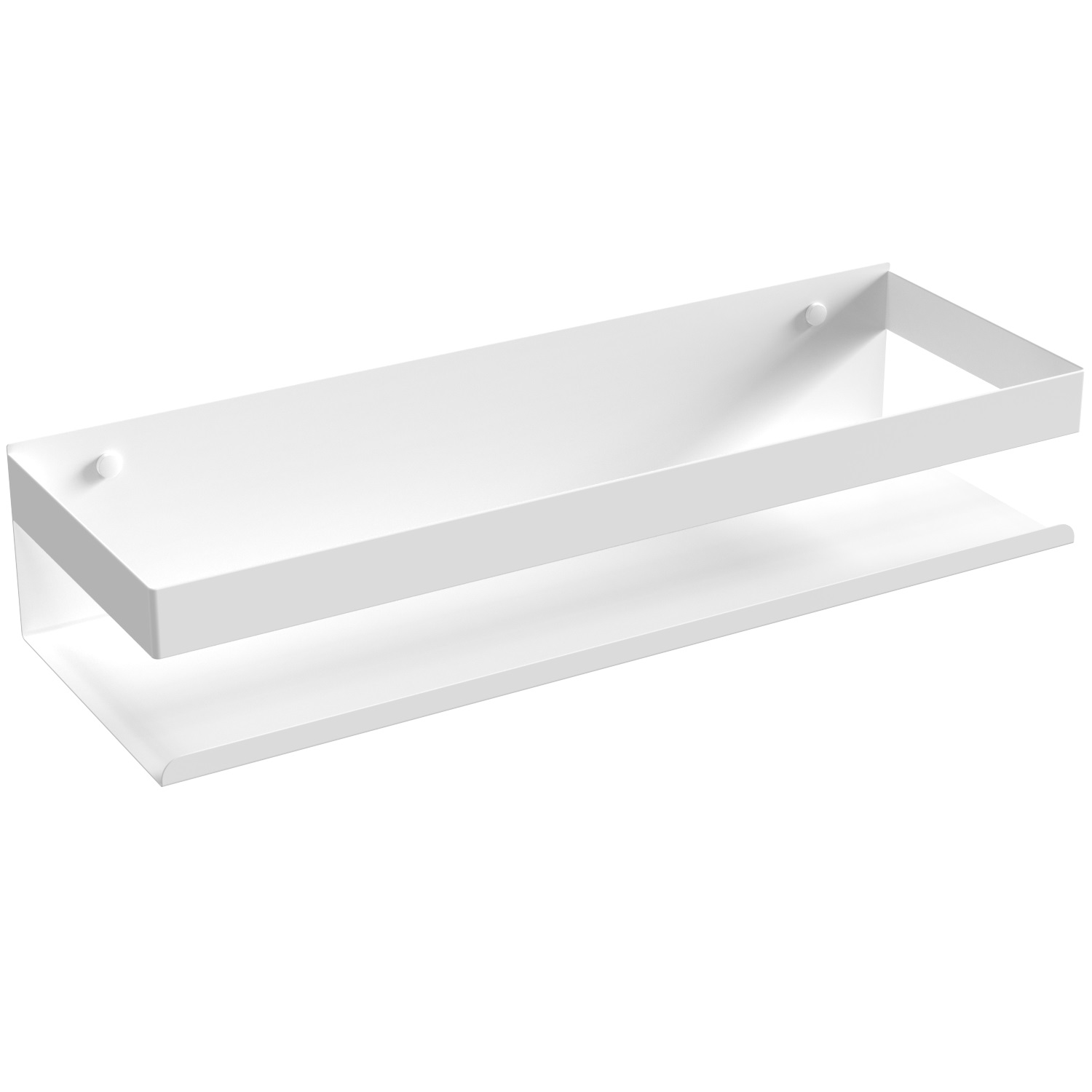 Polica Voxort 760, 10,5x6x30 cm, inox, mat bijela