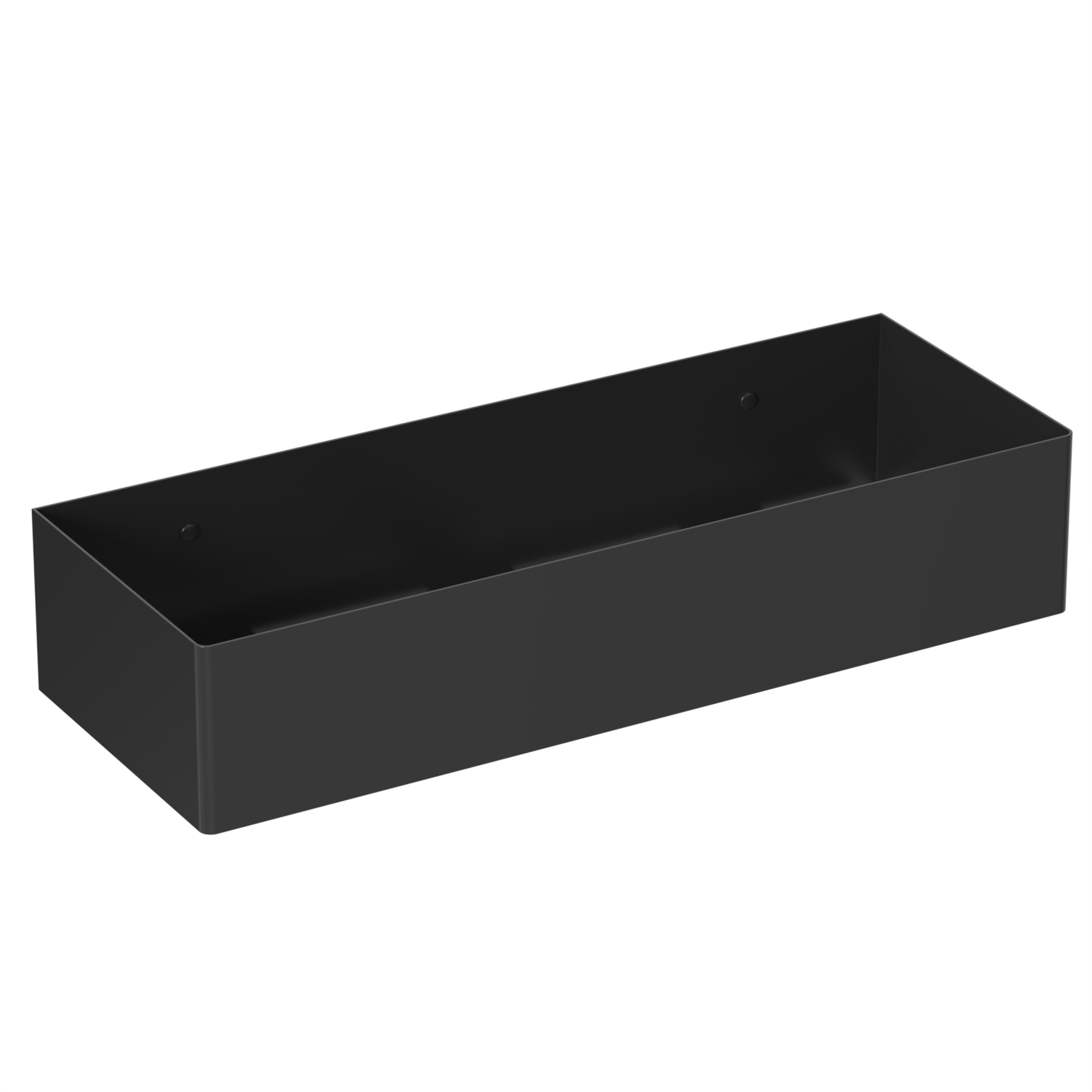 Polica Voxort 810, 11x6x30 cm, inox, M crna