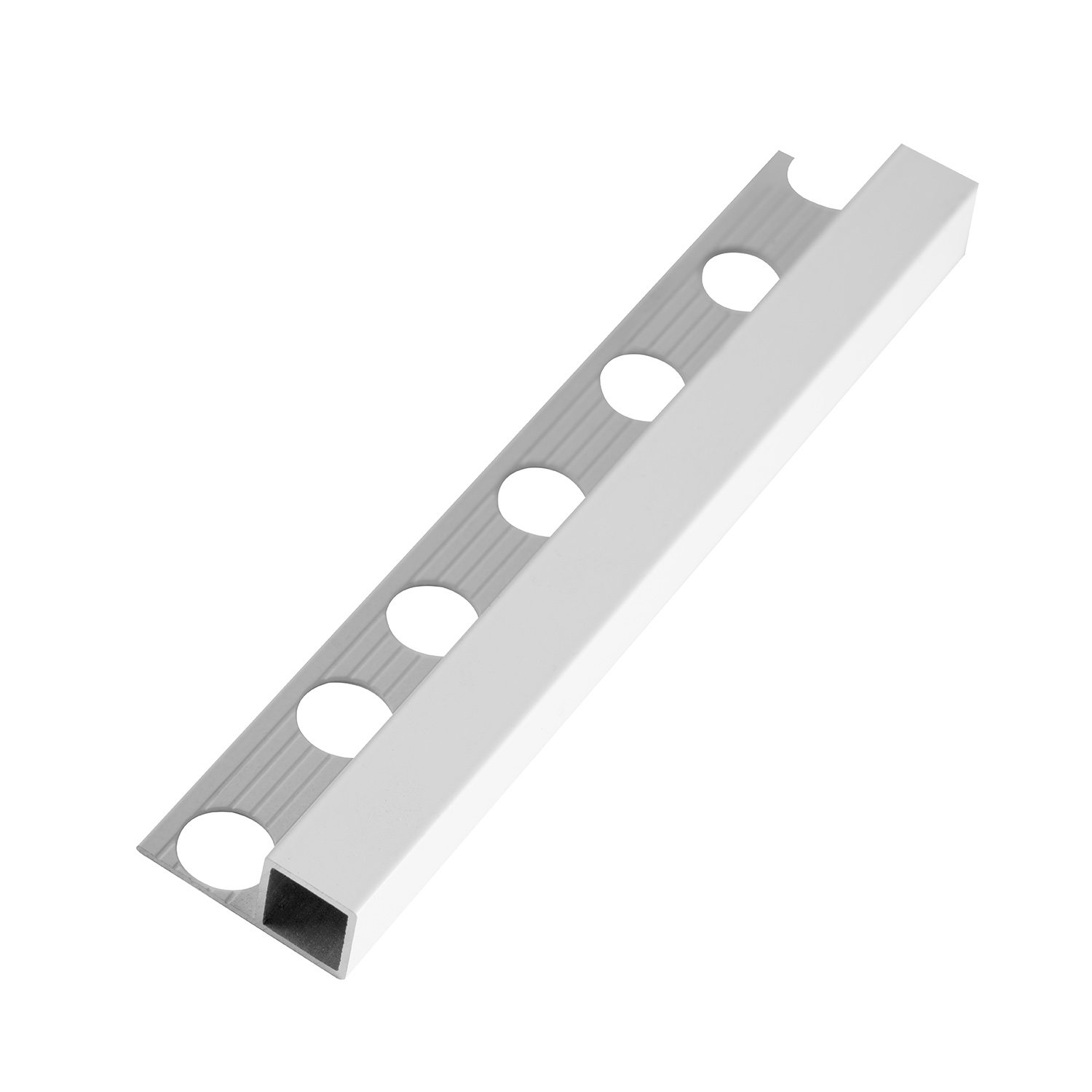 Lajsna četvrtasta za vanjski kut Voxort Square White, alu, 12 mm, 2,7 m