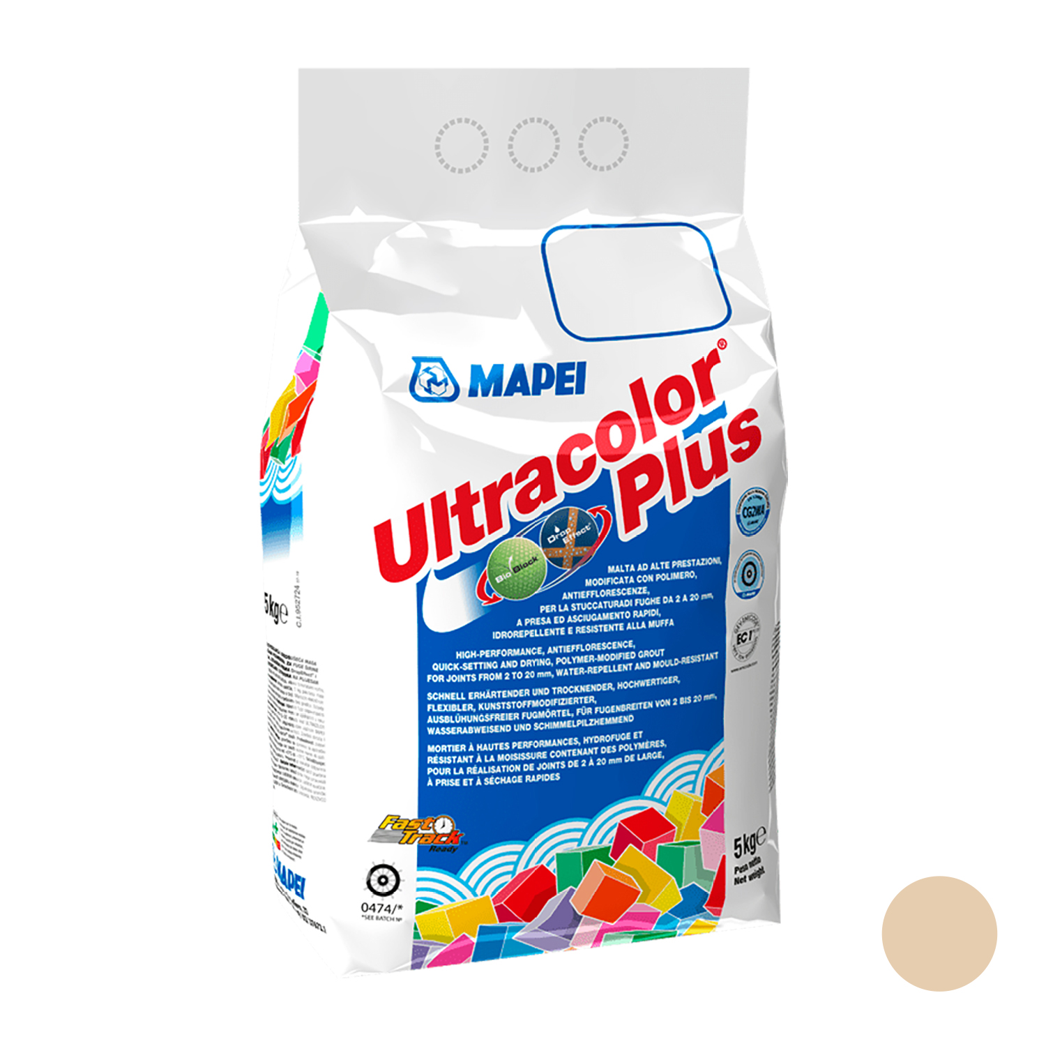 Fugir masa brzovezujuća Mapei Ultracolor Plus N.132 Beige, 5 kg