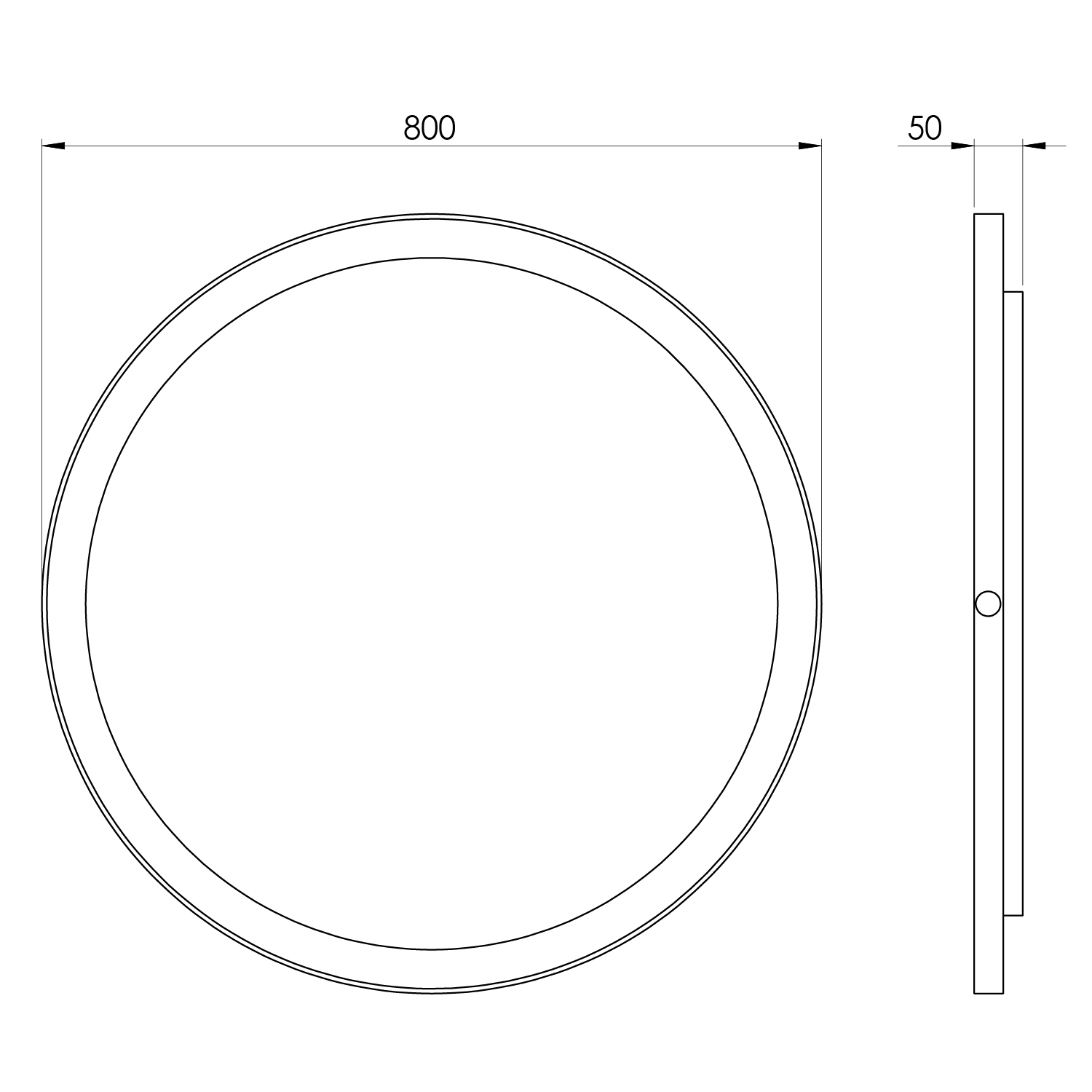 Ogledalo sa LED rasvjetom Concepto+ Erin Sensor White, 80 cm 