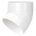 Koljeno za PVC ventilacijsku cijev 45° fi 125 mm