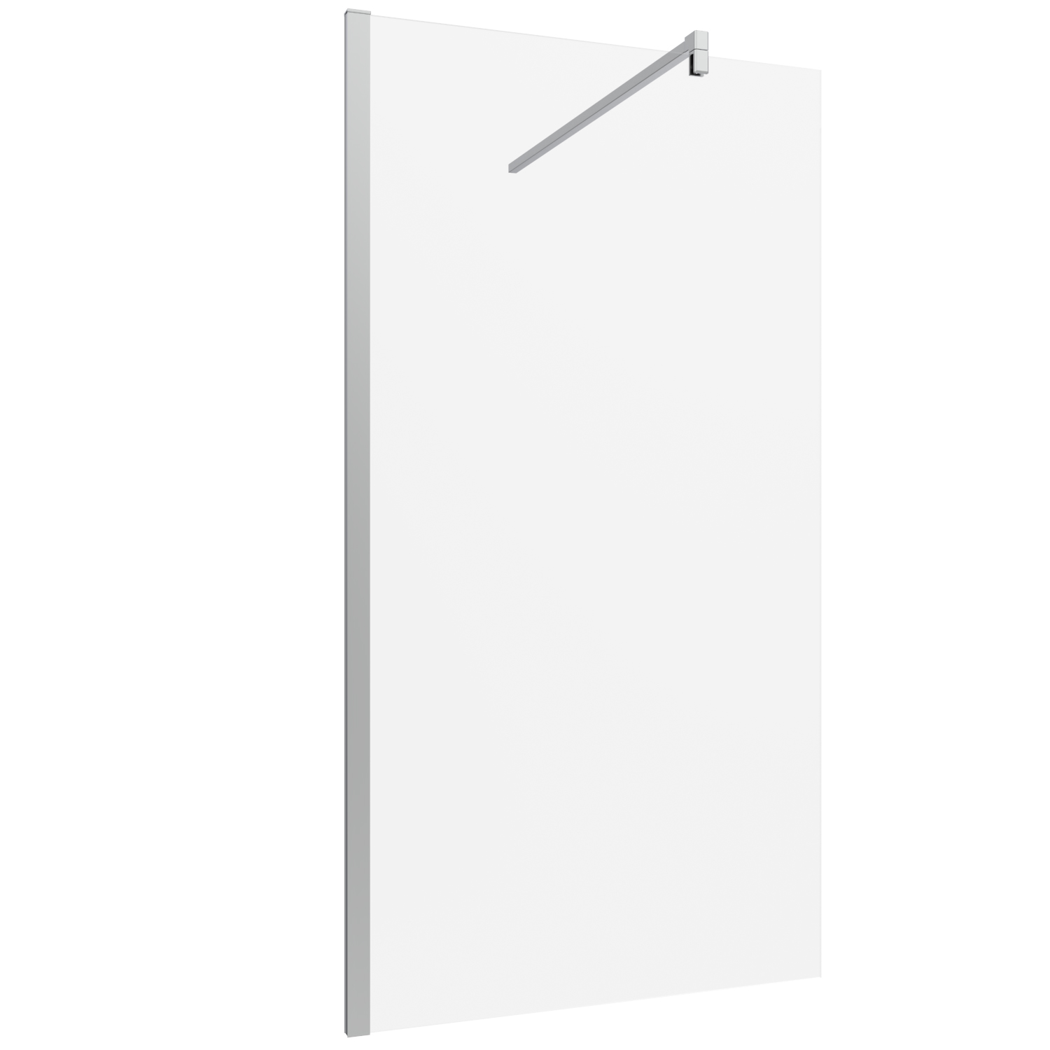 Stranica za kadu Voxort Pro, 80x150 cm, prozirno/krom, fiksna
