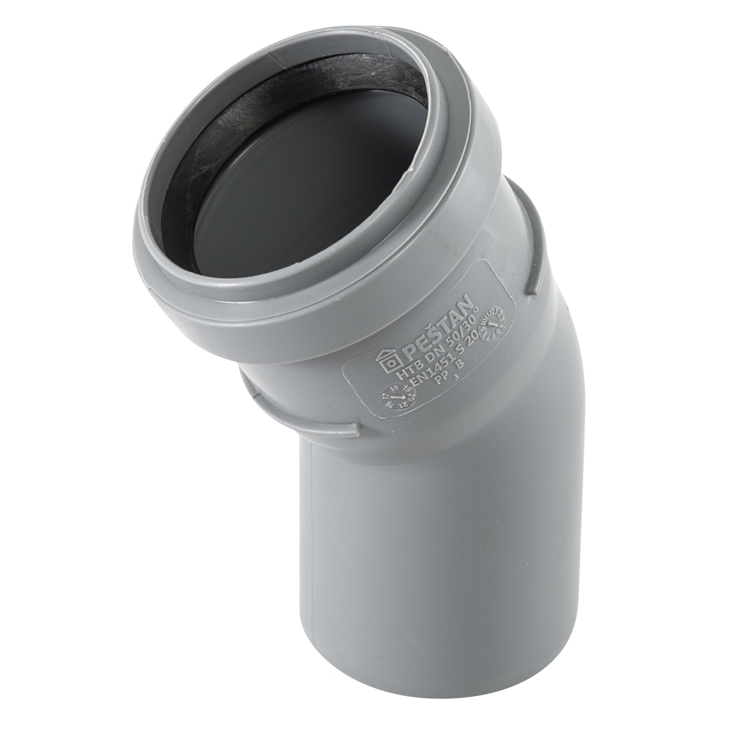 PP koljeno Peštan, 50 mm 30°