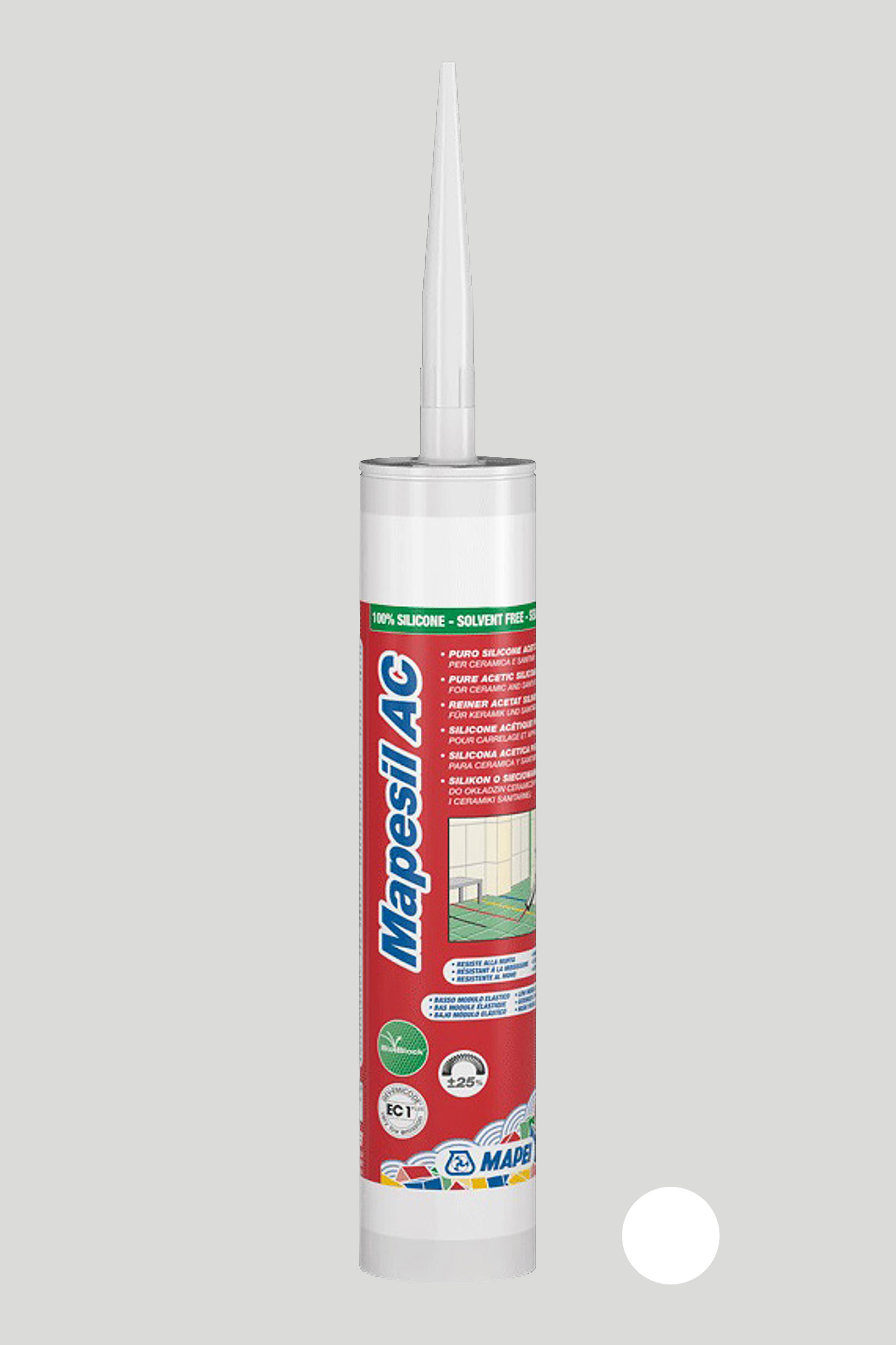 Silikon sanitarni Mapei Mapesil AC N.100 White, 310 ml