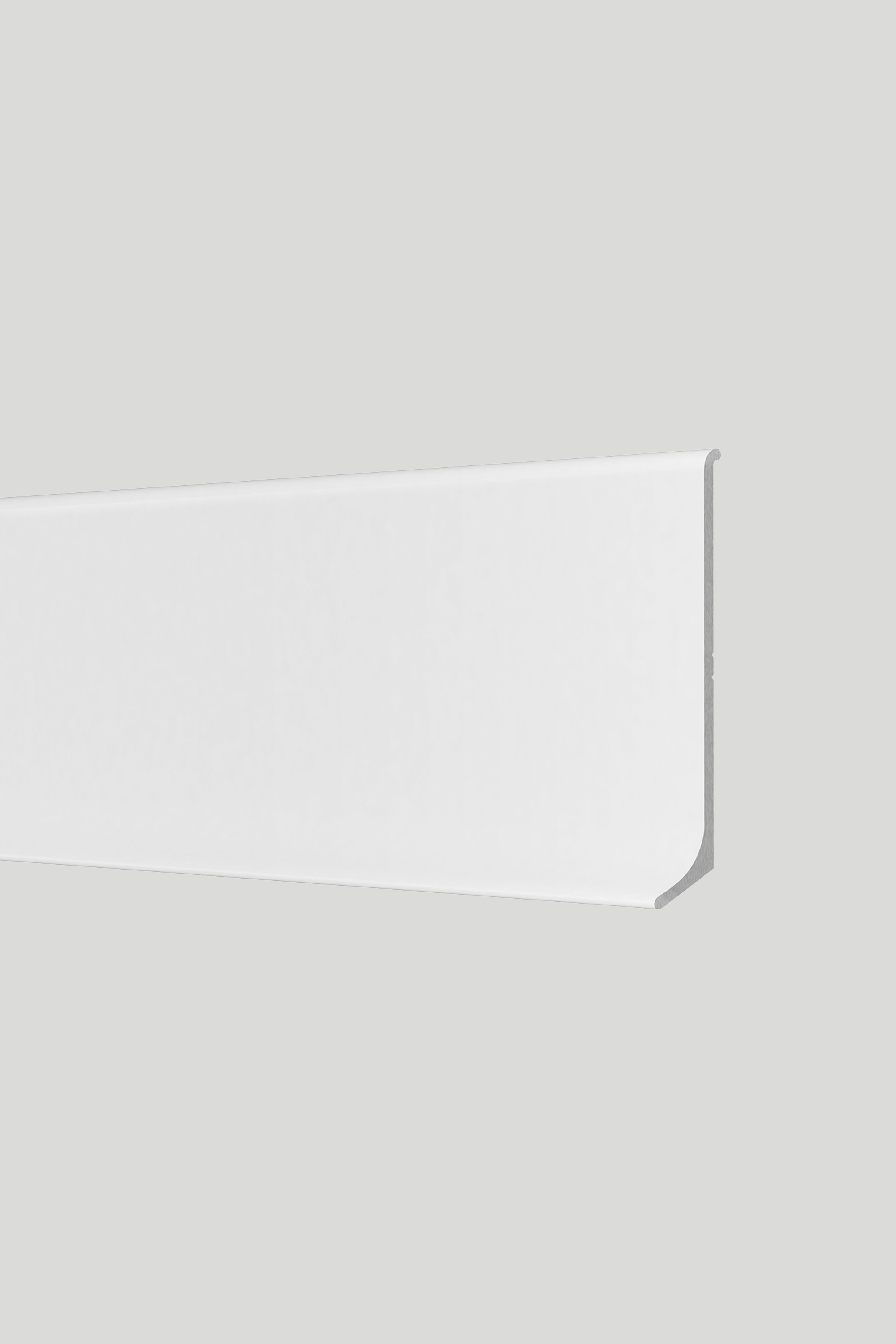 Podna kutna lajsna - cokl Voxort White Matt, alu, 6cm x 270 cm