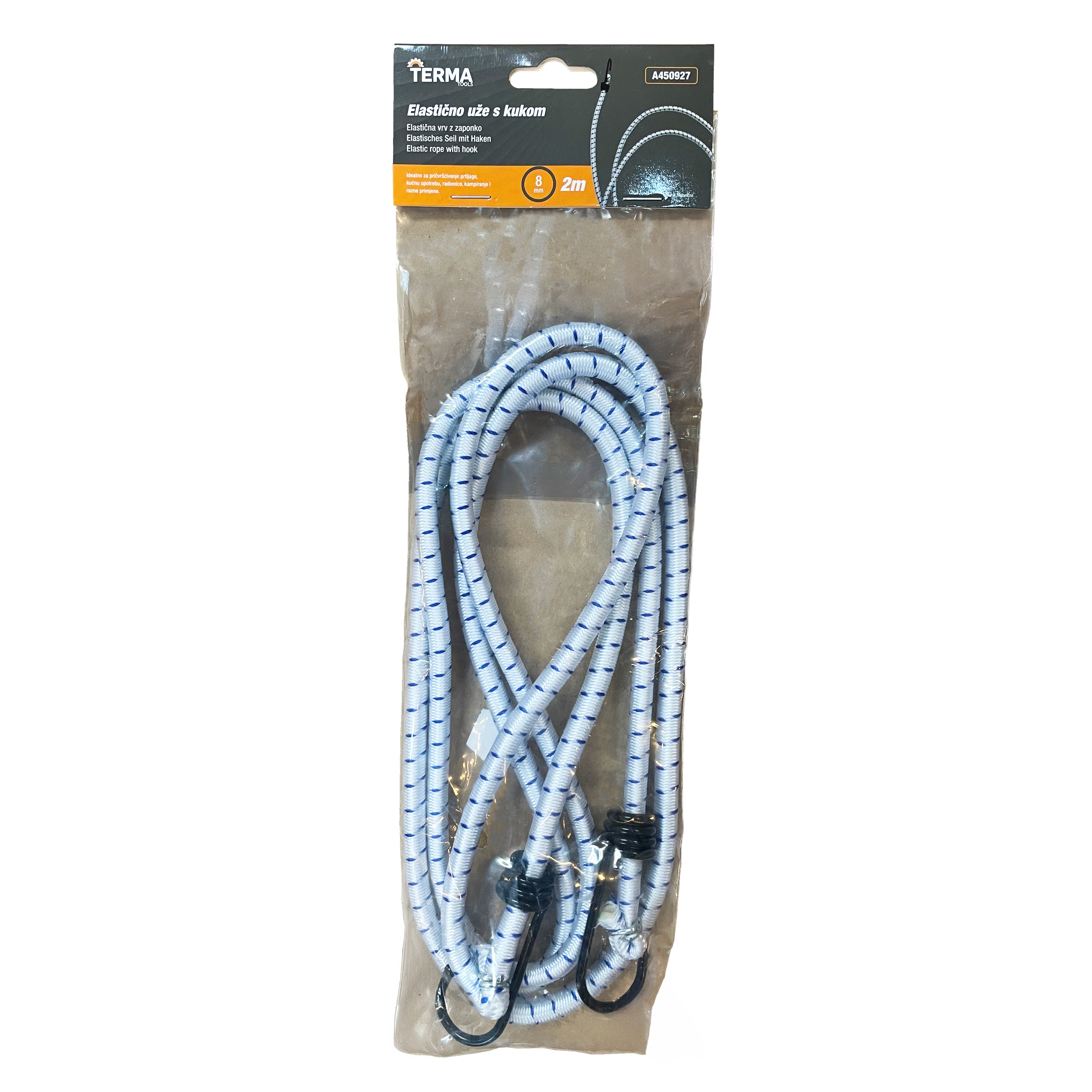 Elastično uže s kukom Terma tools, 8mmx2m