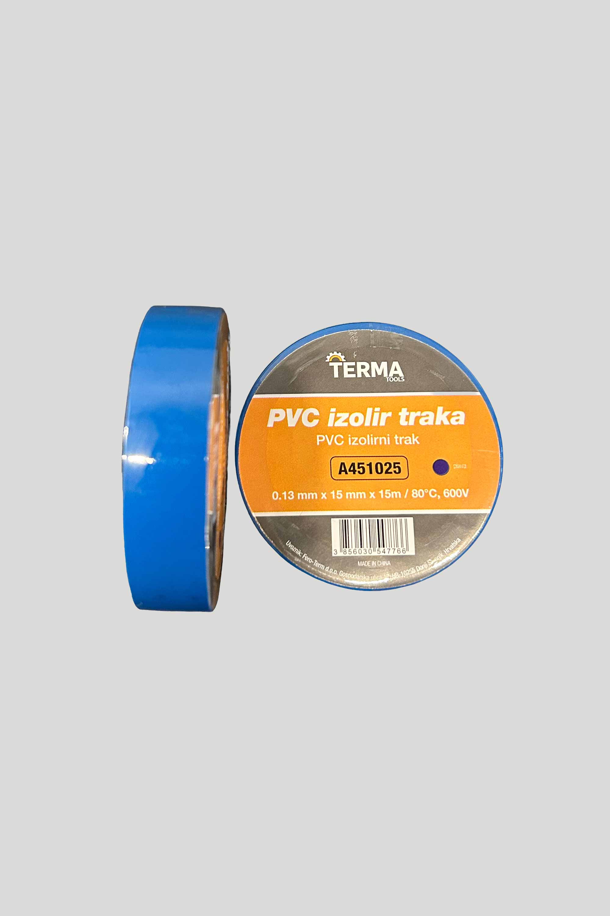 Izolir traka TERMATools, 0.13mm x 15mm x 15m, PVC, plava
