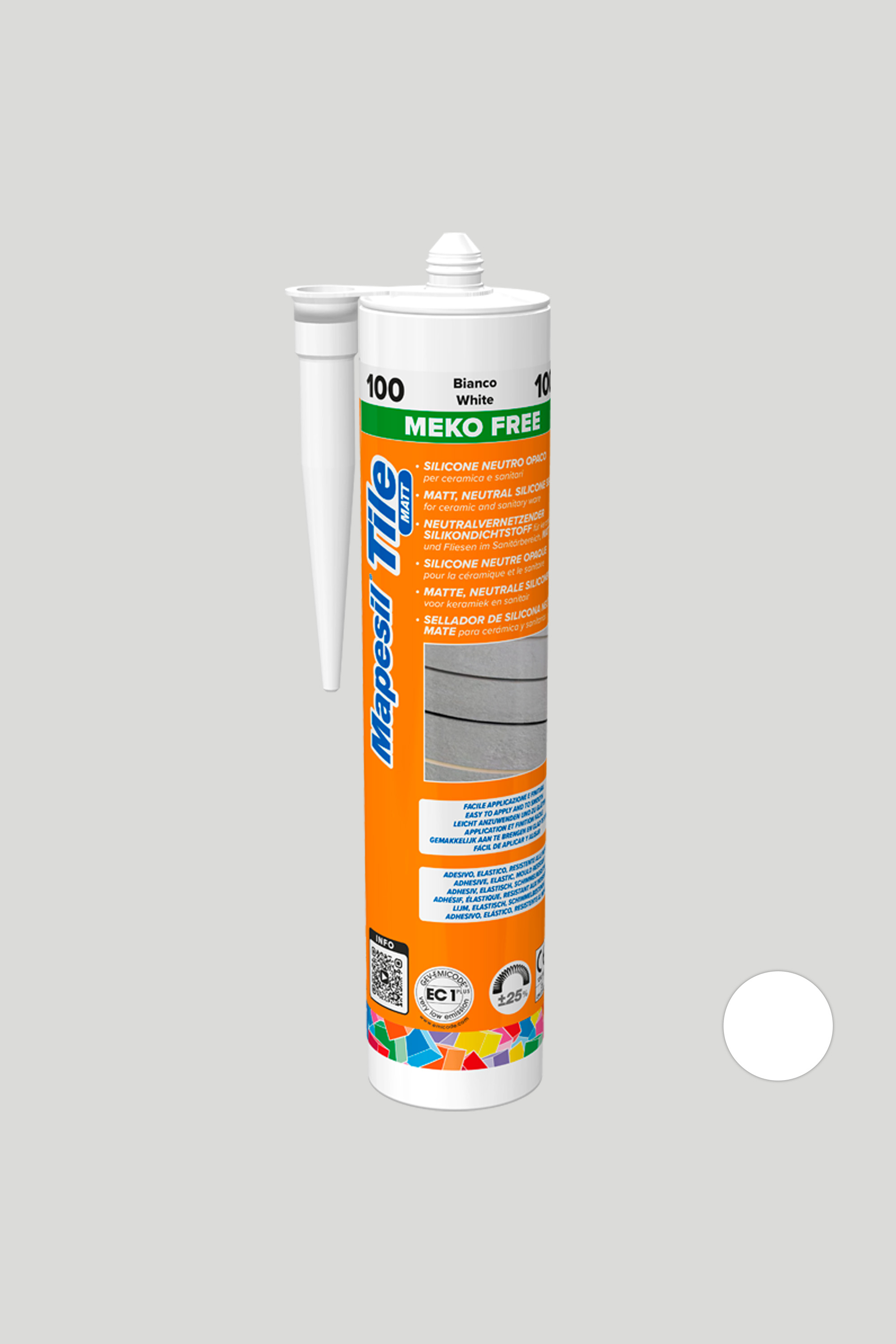 Silikon neutralni Mapei Mapesil Tile Matt N.100 Bijela,300 ml