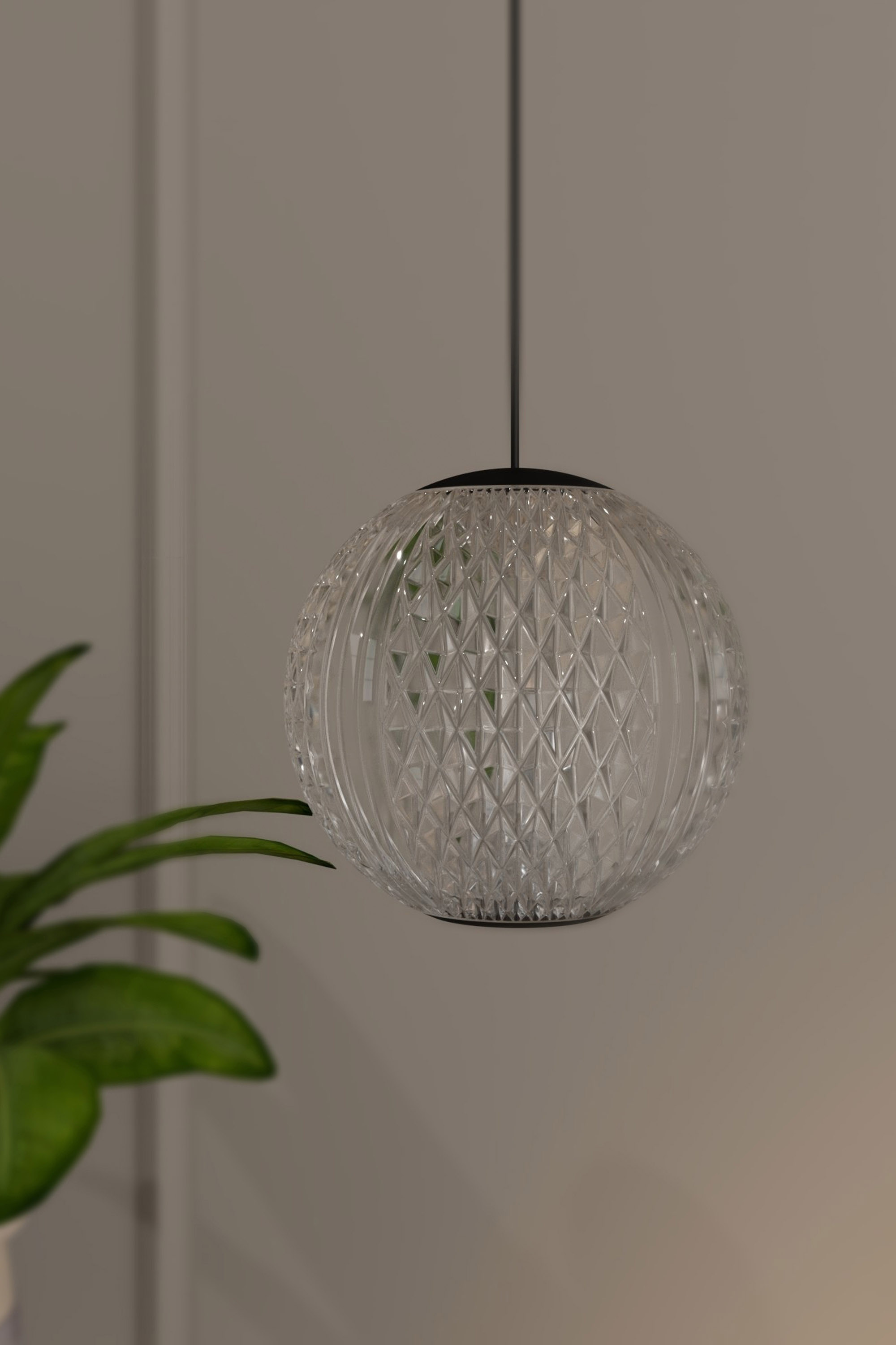 Visilica s jednim izvorom svjetlosti od 5,5 W Zorra Lighting Claire acryle (4000 K)