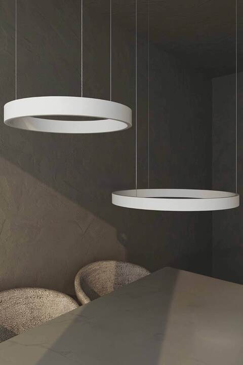 Visilica od 37 W Zorra Lighting Iva double ring (3000 K, IP20) bijela 