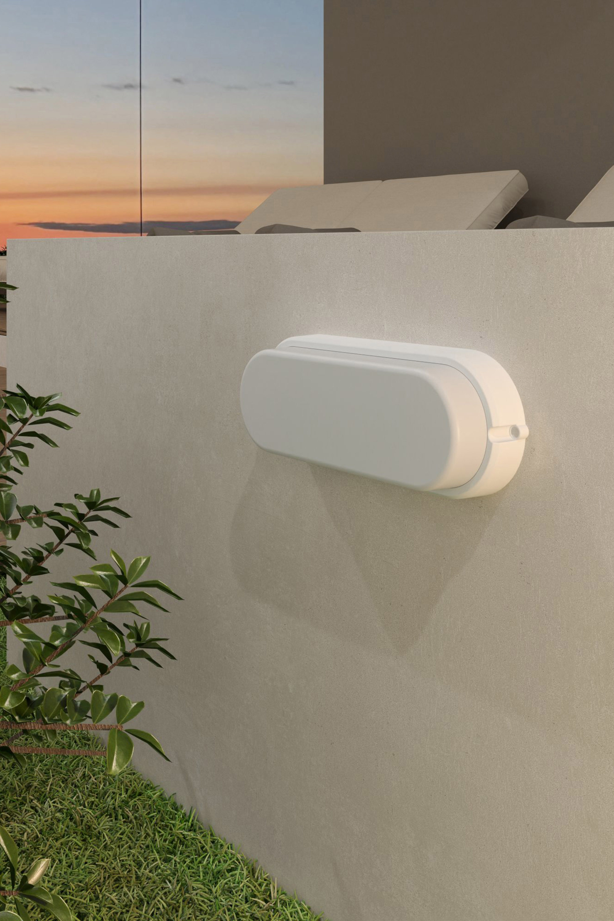 Stropna/zidna lampa od 15 W Zorra Lighting Lana (3000 K, IP54, 215 mm) bijela