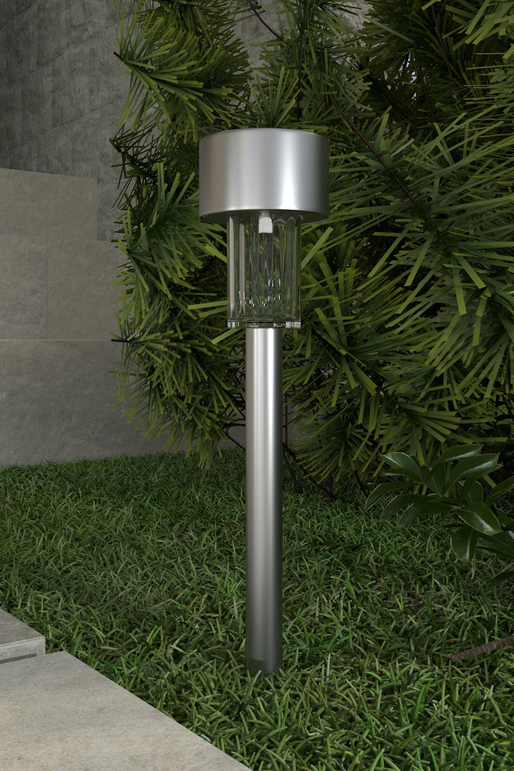 LED Solarna vrtna lampa Zorra lighting Hortus (10lm, 2W, 300mAh, IP54, 330x55mm) srebrna
