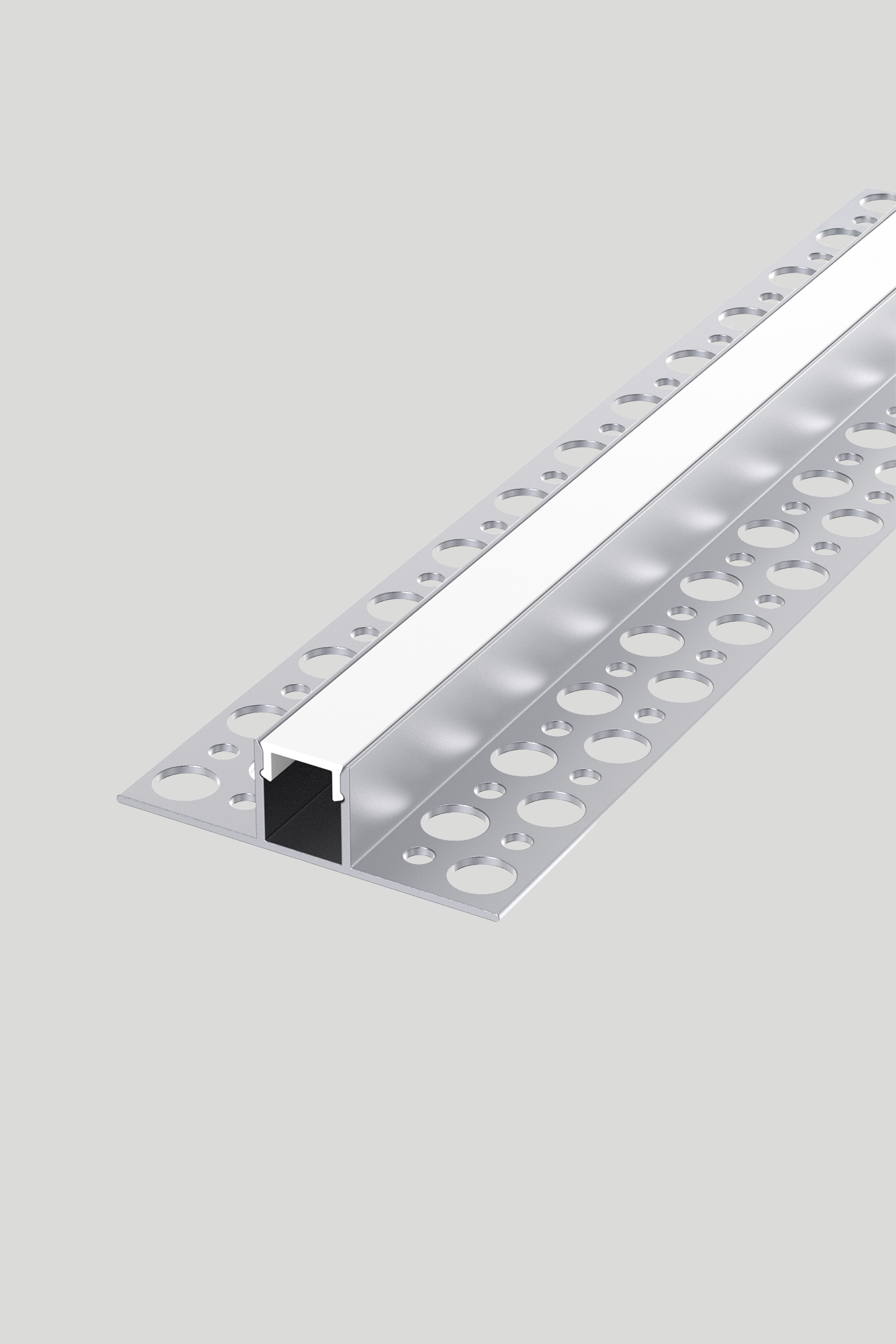 Ugradbeni aluminijski profil za led traku Zorra Lighting (11,6x12,3x3000mm) sivi