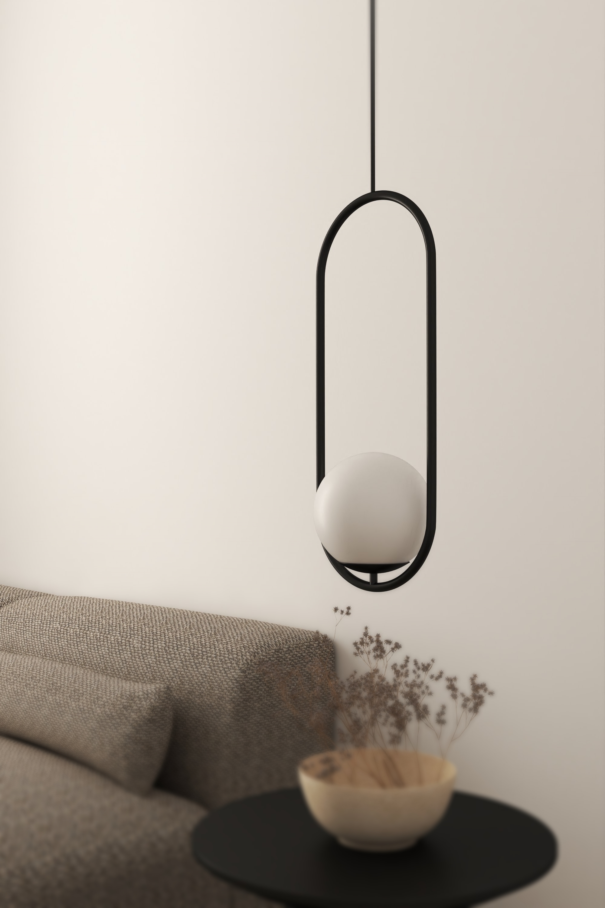 Visilica (luster) Zorra Lighting Lucenta I (200x2000mm, E27), crna