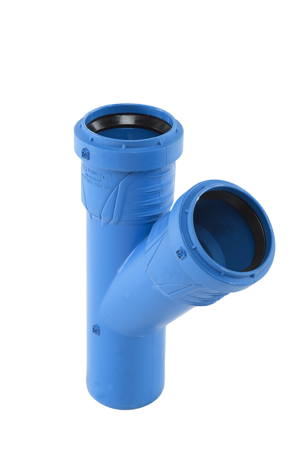 PP račva niskošumna Peštan S-line, 50/50 mm 45°