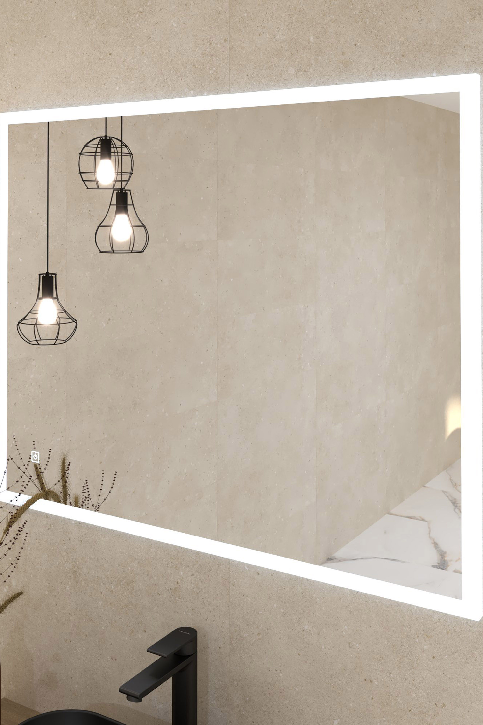 Ogledalo sa LED rasvjetom Concepto+ Chloe Touch, odmagljivač, 100x2,5x80 cm 
