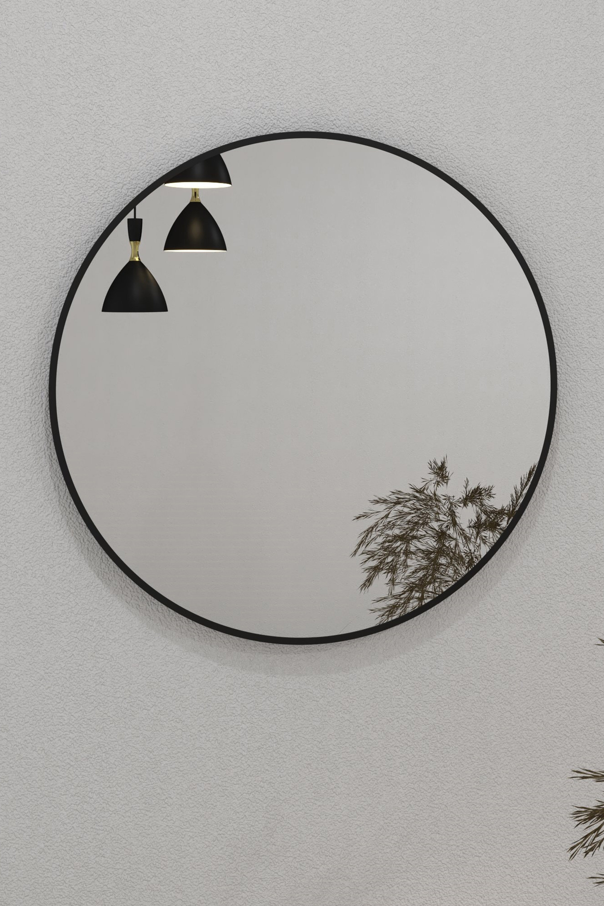 Ogledalo Concepto+ Leia Black, 60 cm